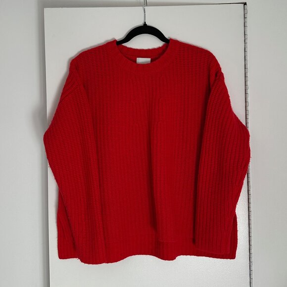 Allude wool cashmere red ribbed sweater M - Picture 5 of 6